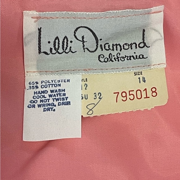 NOS Vintage Embroidered polka dot Prom Dress - Picture 6 of 9